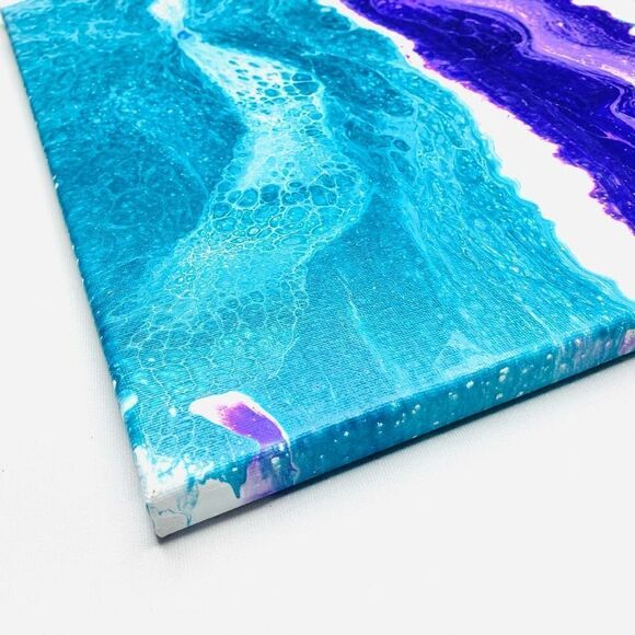 Original Abstract Art Sea of Blue Home Wall Decor - Picture 5 of 7